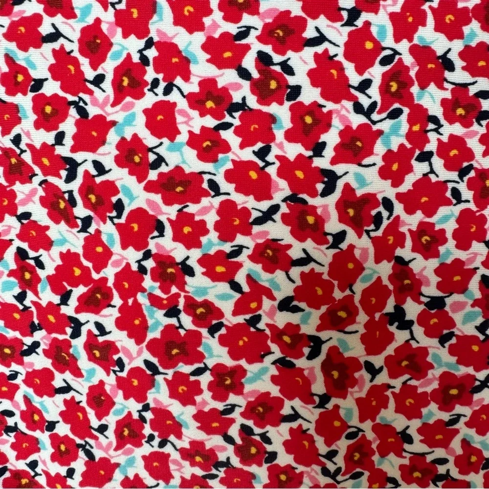 J. Crew Floral Print Bikini High Waist‎ Bottoms & Ruffle on Top Bottom-XS Top-M